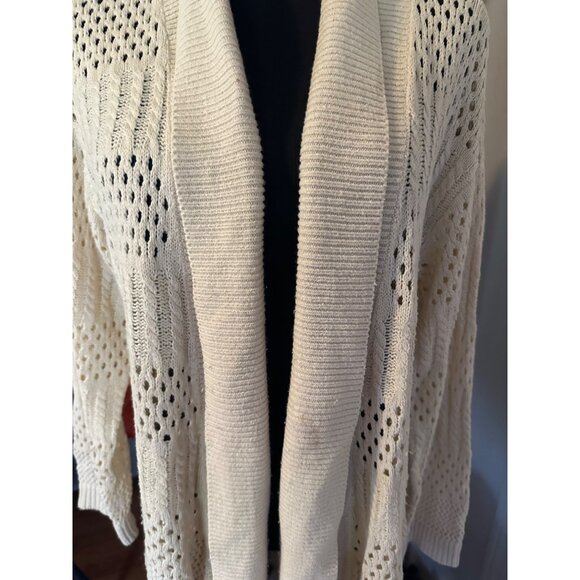 89th & Madison cream open front cardigan size PXL - Picture 6 of 7